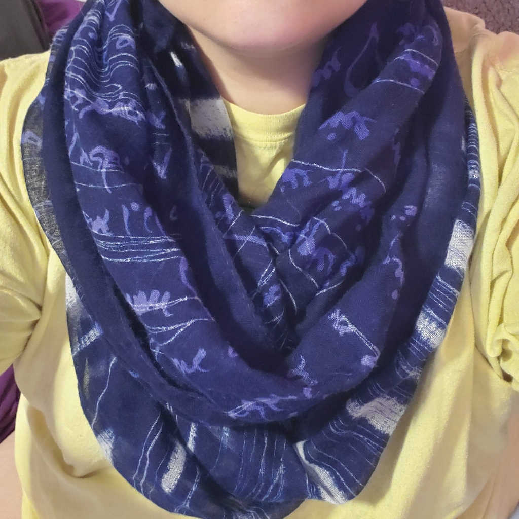 Blue  White Infinity Scarf